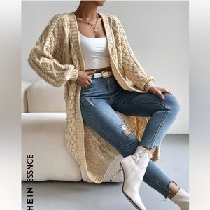 Shein cable knit cardigan